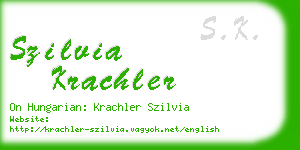 szilvia krachler business card